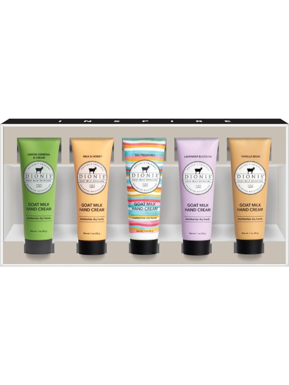 Moisturizing Goat Milk Hand Cream Gift Set | 5 Assorted Fragrances, 1 oz Each